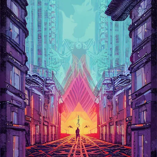 Prompt: symmetry!! concept art, art by dan mumford, apocalypse abandoned city art, digital painting, sharp focus, illustration