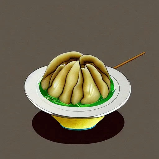 Image similar to shanghai xiao long bao, digital art, style of traditional chinese painting