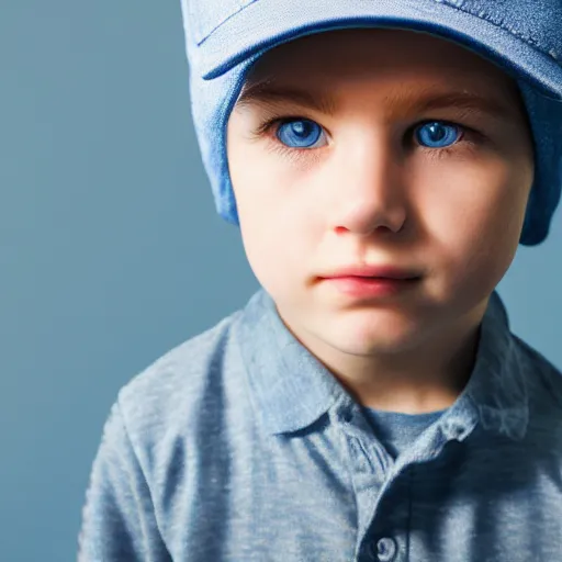 1-year-old Boy with Blue Hat Stock Photo - Image of copy, portrait: 7267132