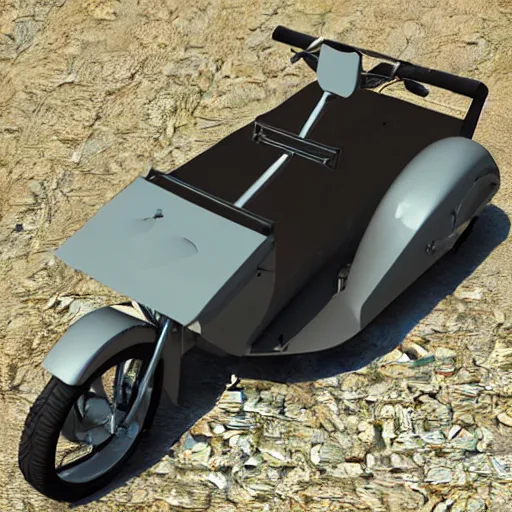 Image similar to sidecar from the motorcycle dnepr mt 1 1,, 3 d render,