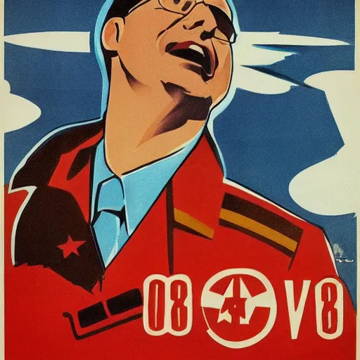 Prompt: Soviet propaganda poster depicting John Oliver