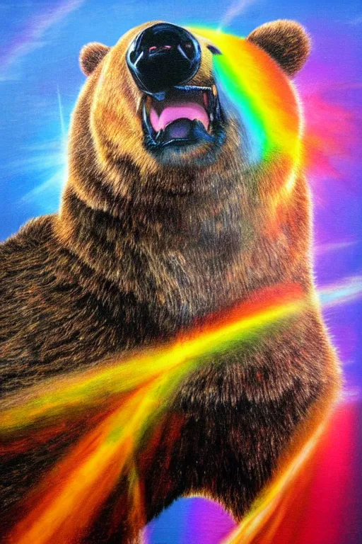 Image similar to agressive bear by Gabriel Dawe
