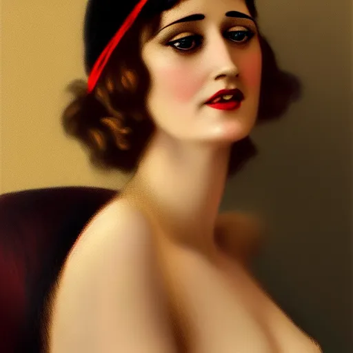 Image similar to portrait en buste flapper girl eva green, vesper lynd, vannessa ives, traditional corsican, intricate, highly detailed, artstation, illustration, jurgens, rutkowski, bouguereau, roaring 20s, 1920s-H 832