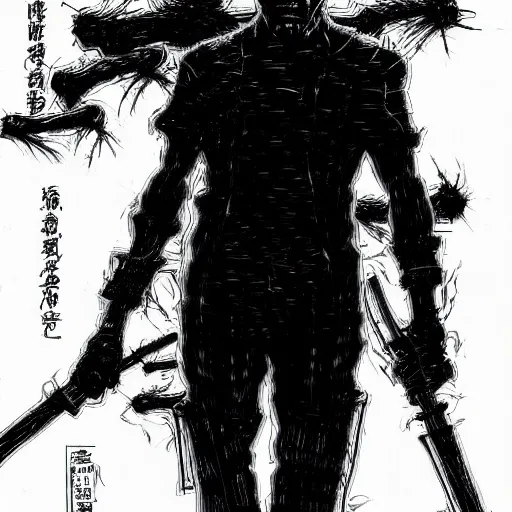 Image similar to Joe Biden looking sinister, by Tsutomu Nihei, highly detailed