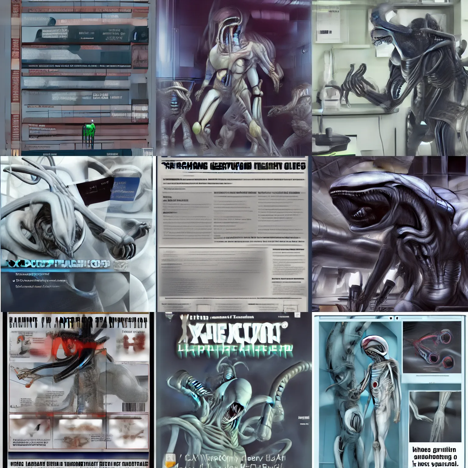 Prompt: xenomorph laboratory testing guide. scientific journal.