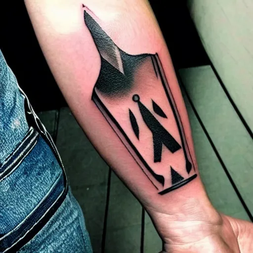 Image similar to minimal knife tattoo