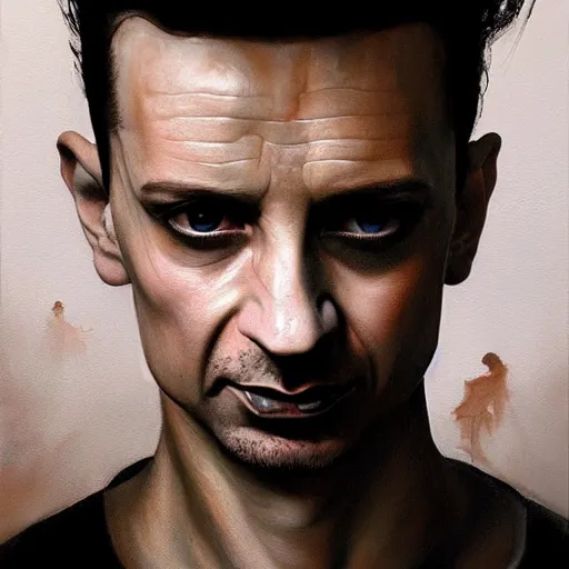Image similar to color portrait of a young dave gahan turned into a zombie, 7 days to die zombie, fine art, award winning, intricate, soft light from the side, elegant, sharp focus, cinematic lighting, highly detailed, digital painting, 8 k concept art, art by z. w. gu, art by brom, art by michael hussar, masterpiece, 8 k
