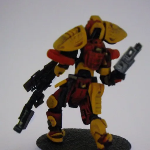 Prompt: a tau fire warrior by Adrian smith.