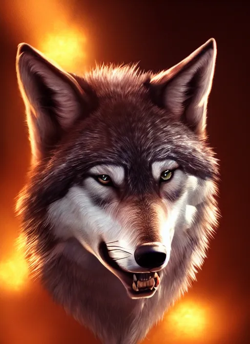 Image similar to a highly detailed airbrush painting of a wolf who is shepard, trending on artstation, unreal 5, daz, hyperrealistic, octane render, dungeons and dragons, dynamic lighting