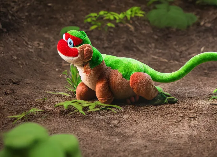 Image similar to national geographic wildlife photo of real life yoshi yoshi in real life in the wild, 8 k, 8 5 mm f 5. 6