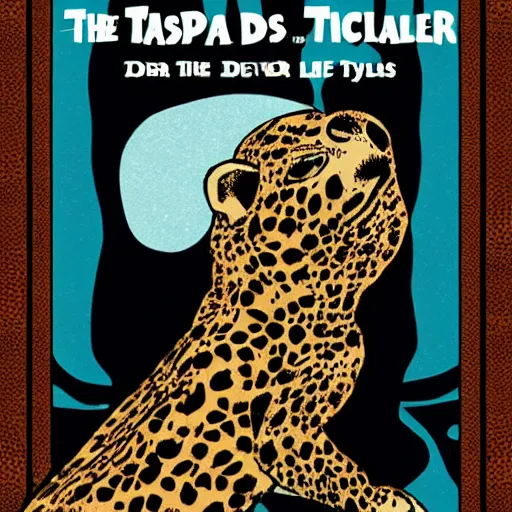 Prompt: the leopard and the tortoise in the style of david aja