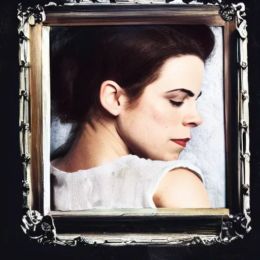 Prompt: a portrait of emily hampshire