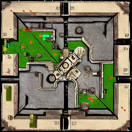 Image similar to d & d battlemap fort battlemap call of duty black ops 4 multiplayer map design symmetrical