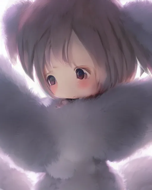 Prompt: an adorable chibi girl wearing a fluffy monster coat, full shot, atmospheric lighting, detailed face, by makoto shinkai, stanley artgerm lau, wlop, rossdraws