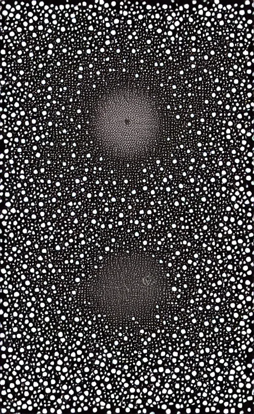 Image similar to kirby krackle dots, create a galaxy, black and white only, vector, wide angle shot, white background, vector art