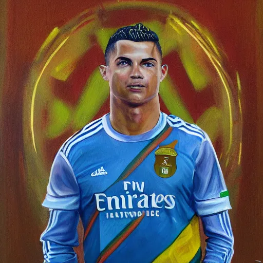 Image similar to a very detailed painting of ronaldo luis nazario de lima, by yasar vurdem by johannes wessmark, trending on artstation