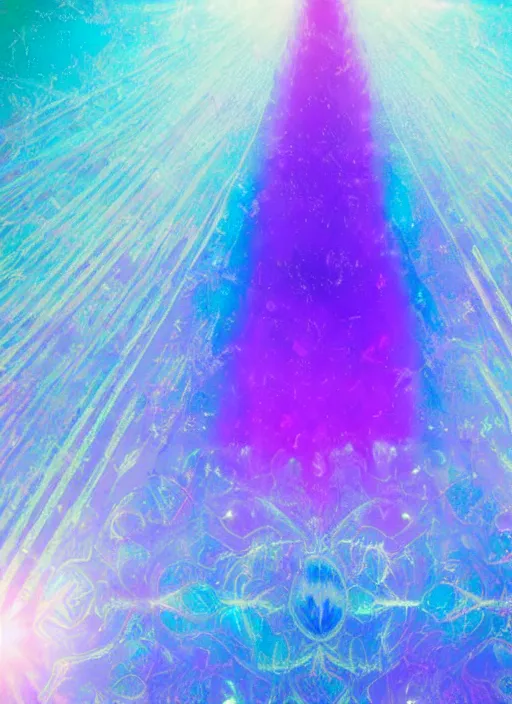 Prompt: dark deep purple bluish rising sun crystals white religious dawn purple gold god rays crystals simple background graphic ultra simplified fai khadra gaika style