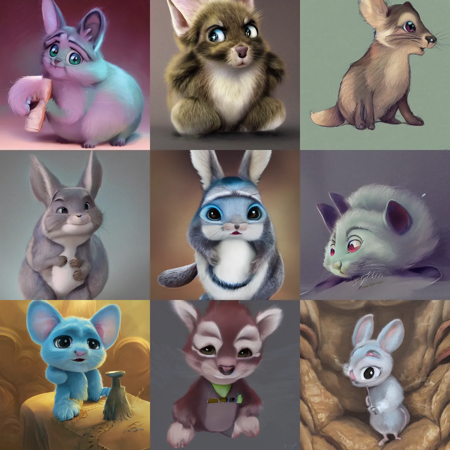 Prompt: promotional art, very cute disney pixar chinchilla, detailed fur, concept artwork, 3 d render official art, zootopia, cartoony, adorable design, disney disney, large eyes, whiskers hq, artstationhd, artstation, charlie bowater, artgerm, pixar, luca, disney pixar promotional art, official