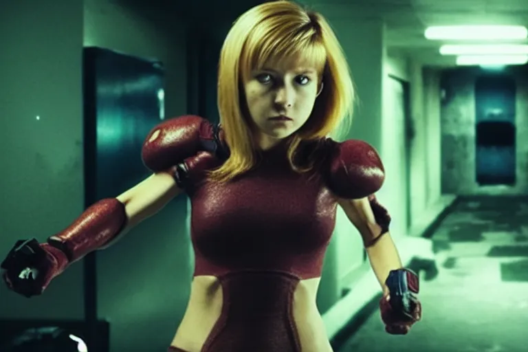 Prompt: samus aran in the new horror movie