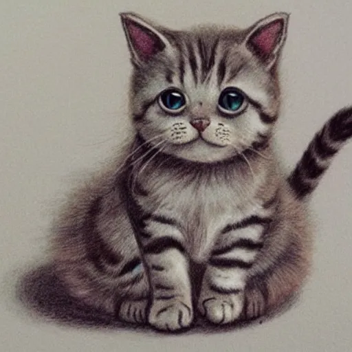 Image similar to draw of a cute cat