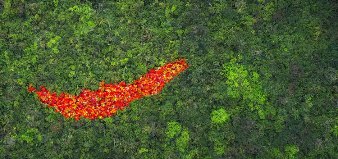 Image similar to a very high resolution image from a new movie. amazon forest made of plastic bags of different colors. photorealistic, photography, directed by anthony russo