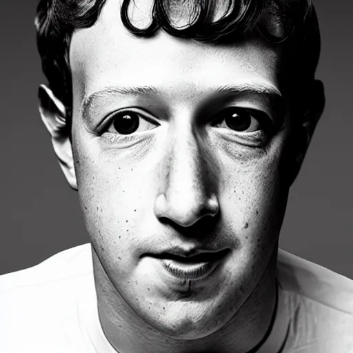 Prompt: a portrait photograph of Mark Zuckerberg as an alien