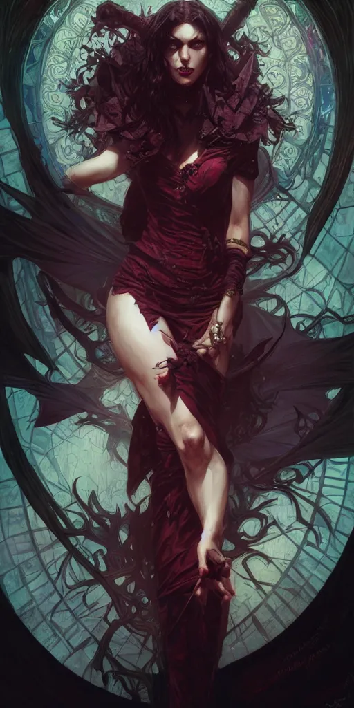 Image similar to vampire the masquerade, intricate, highly detailed, digital painting, artstation, concept art, smooth, sharp focus, illustration, Unreal Engine 5, 8K, art by artgerm and greg rutkowski and alphonse mucha