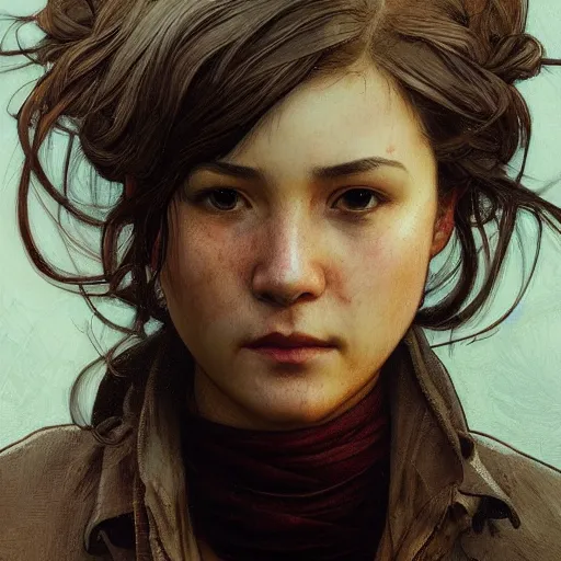 Sarah from TLOU, highly detailed, digital painting,, Stable Diffusion