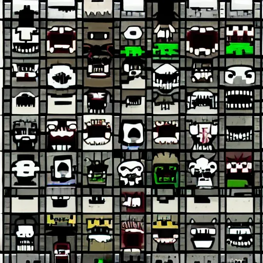 Image similar to binding of isaac monster sprite sheet