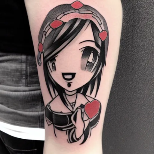 Image similar to konata izumi, tattoo on arm