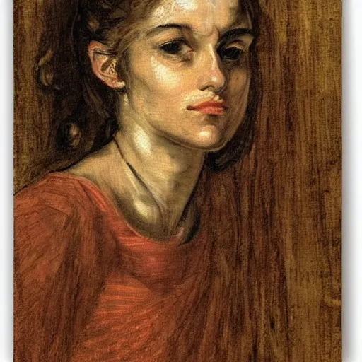 Prompt: sketch study of portrait of woman by tintoretto