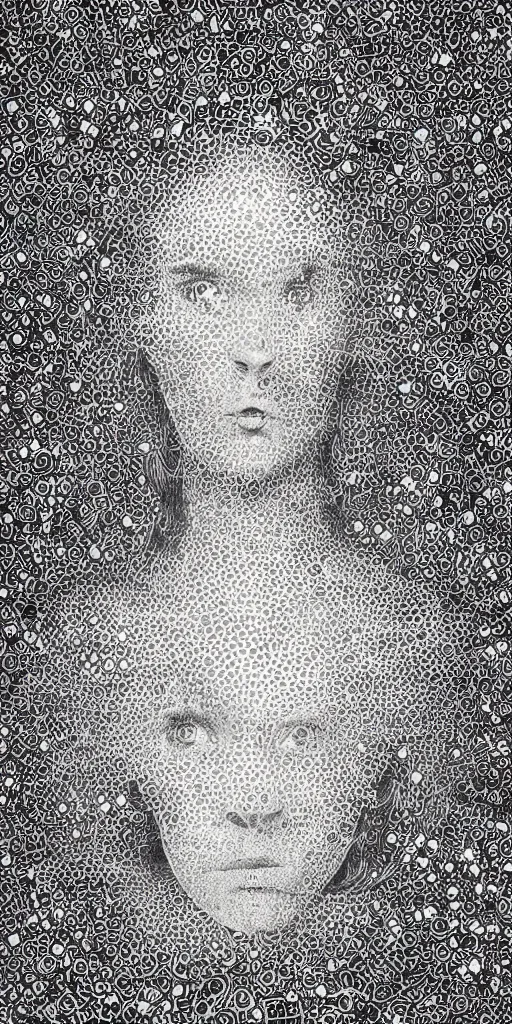 Prompt: cell shaded optical illusion by dan hillier