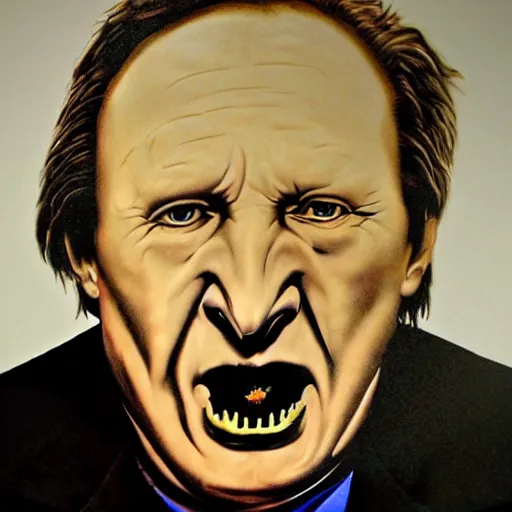 Image similar to neil warnock as the grim reaper in the style of banksy