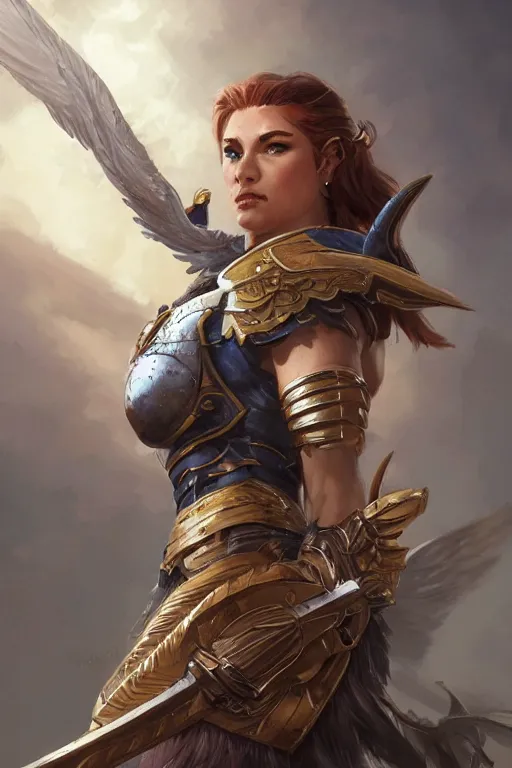 Image similar to amazon valkyrie athena, d & d, fantasy, portrait, highly detailed, headshot, digital painting, trending on artstation, concept art, sharp focus, illustration, art by artgerm and greg rutkowski and magali villeneuve