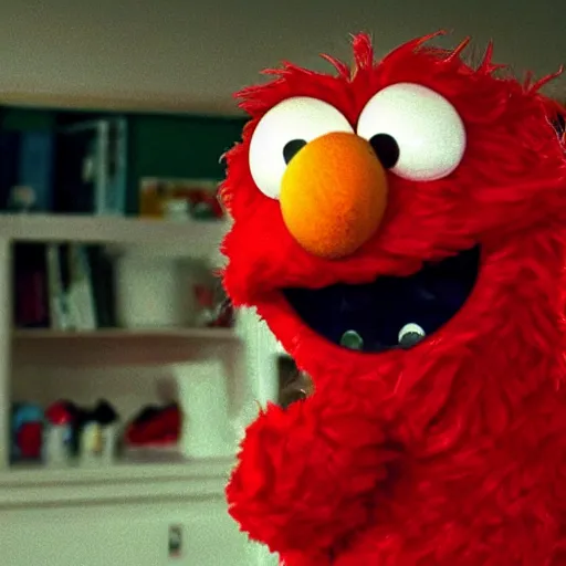 Prompt: elmo as a monster