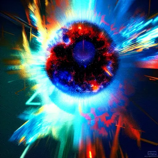 Image similar to A stunning supernova explosion, abstract art, digital painting, artstation, smooth, sharp focus, 8K, art by craig mullins