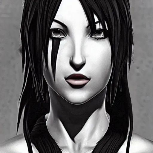 Image similar to head and body artwork of tifa lockhart, detailed, trending on artstartion