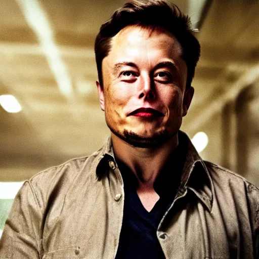 Image similar to elon musk as macgyver, full body portrait, movie still,