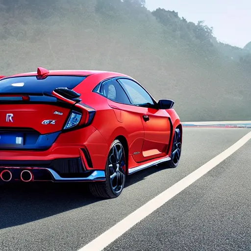 Image similar to 2 0 2 0 civic coupe type r from behind