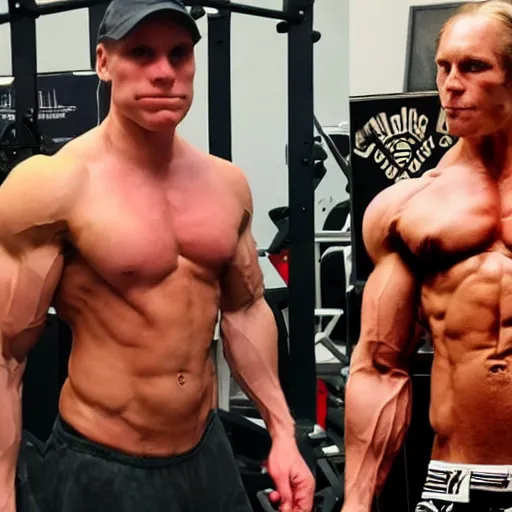 Prompt: jerma professional bodybuilder huge muscles strong expert photograph detailed