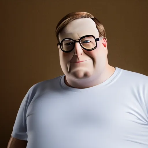 Prompt: Peter Griffin in real life, Portrait Photography, 4k UHD