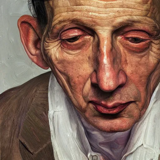 Image similar to high quality high detail painting by lucian freud, hd, chris goss