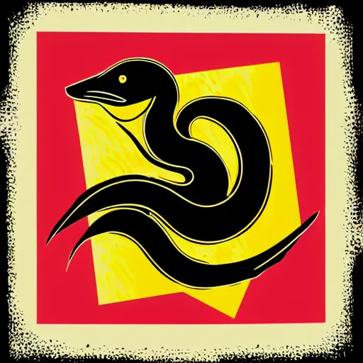 Prompt: a cobra with a dark background in the style of pop art, high definition, vector graphic
