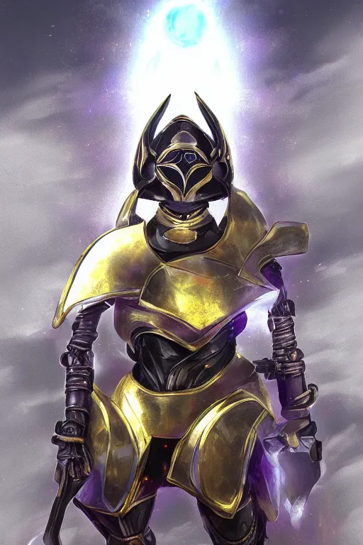 Image similar to helmet armor guardian destiny in witch queen illumination ray tracing hdr fanart arstation by sung choi robot ninja mask and eric pfeiffer and gabriel garza and casper konefal