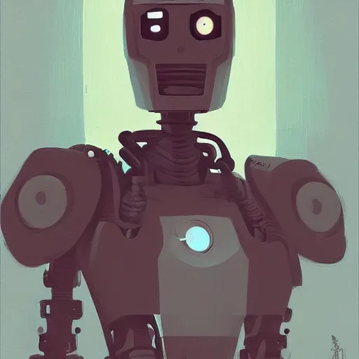 Prompt: portrait of a robot by genndy tartakovsky in the style of greg rutkowski