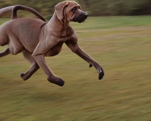 Prompt: a boerboel mastiff running, a kangaroo being chased, detailed, intricate