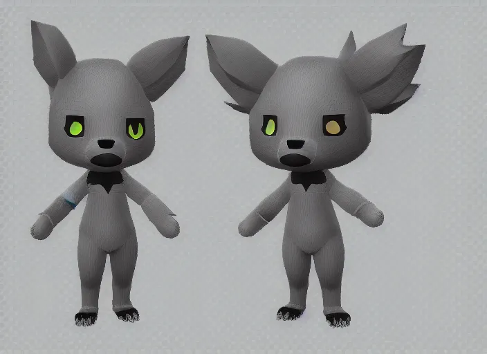 Prompt: a cute chibi werewolf animal crossing villager. animal crossing character. 3 d render, 3 d model rip, simplified, symmetry, animal crossing new horizons, hq, artgerm, arstation,