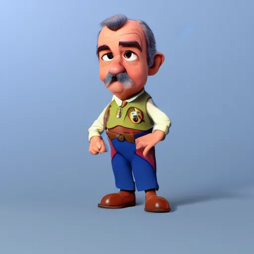 Prompt: sean connery as a pixar disney character from up ( 2 0 0 9 ), unreal engine, octane render, 3 d render, photorealistic