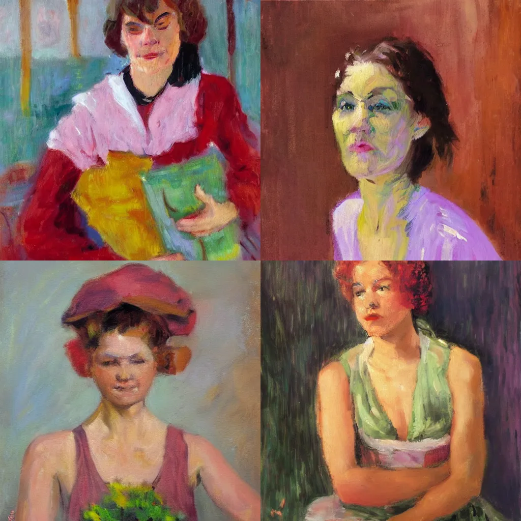 Prompt: woman impressionist