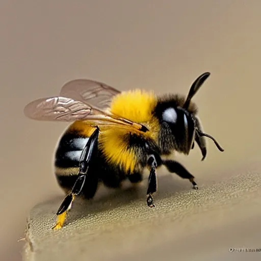 Image similar to photo of a bee that looks like a rabbit